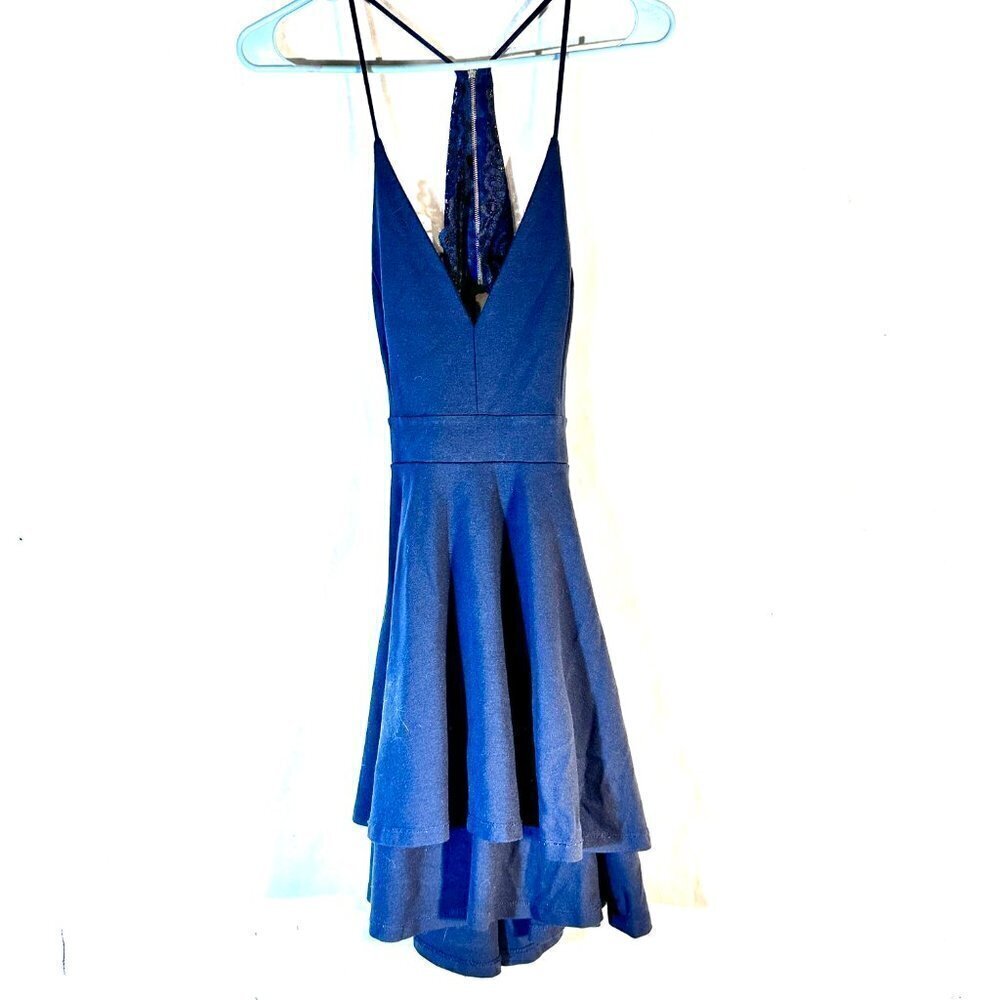 Windsor Dress Size Medium BLue Sexy Open Back Tulip Balletcore Ballerina - Picture 4 of 8